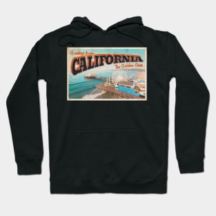 Greetings from California - Vintage Travel Postcard Design Hoodie